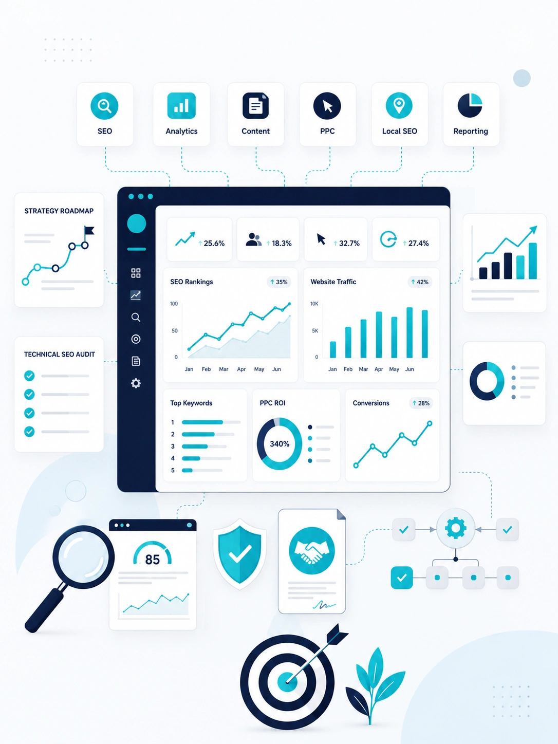 GMB optimization strategist reviewing Google Business Profile and citation data